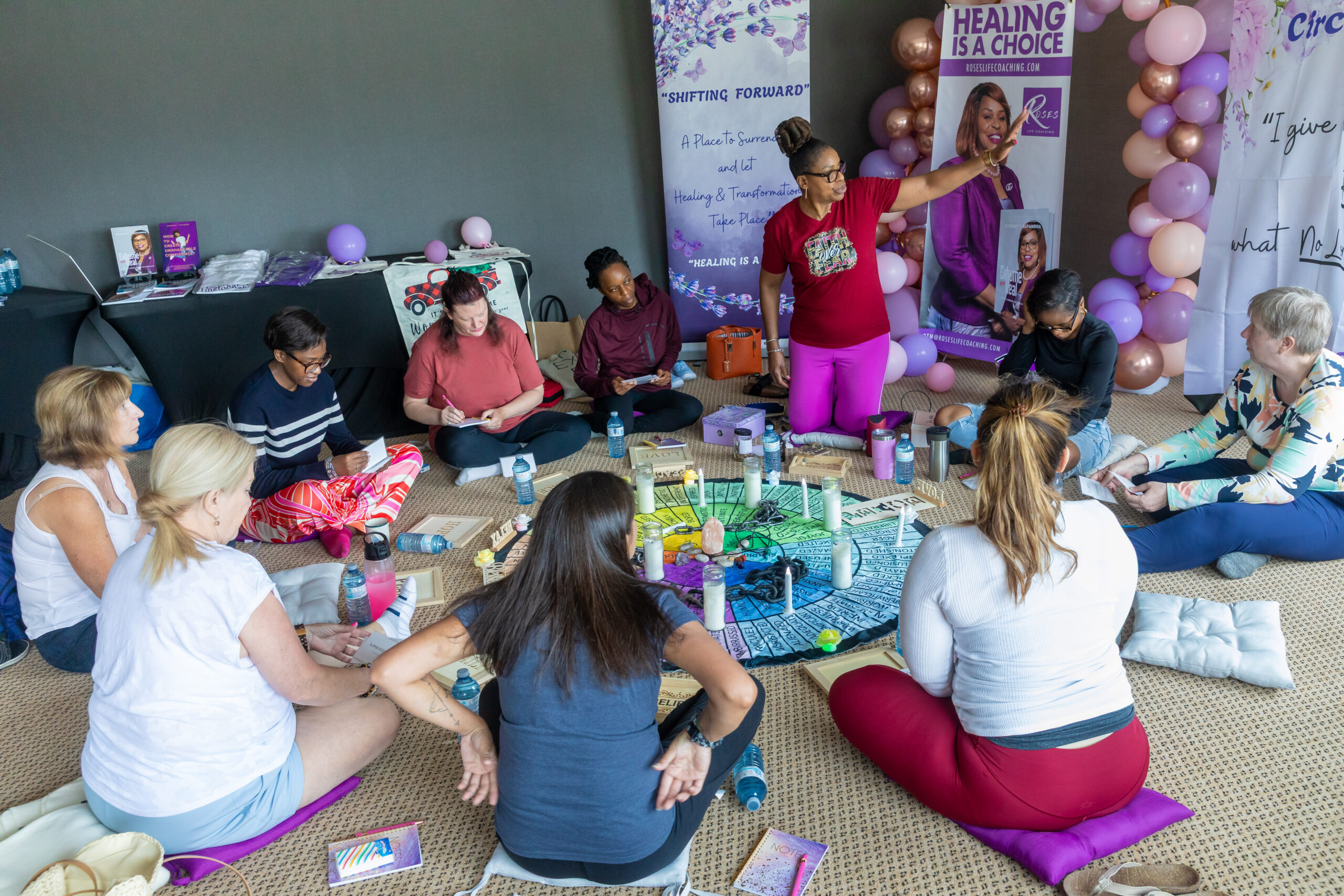 RETREAT DAY 1 CIRCLE ROSE KNEELING new